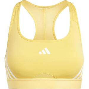 adidas Powerimpact Train Medium-Support 3-Stripes Women’s Sports Bra(Semi Spark/White)