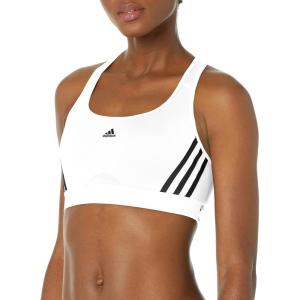 adidas Powerimpact Train Medium-Support 3-Stripes Women’s Sports Bra(White/Black)