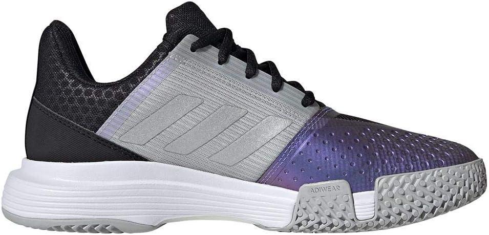 image:imageAdidas Mens Solematch BounceTennis ShoeBlackSilver MetallicGrey