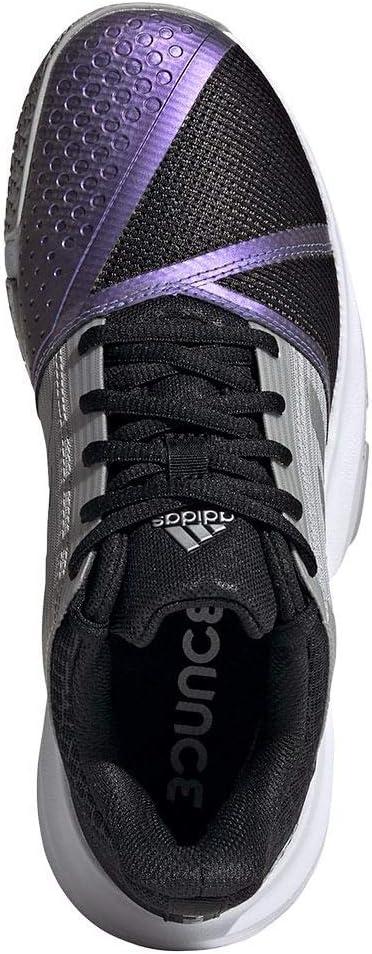 image:imageAdidas Mens Solematch BounceTennis ShoeBlackSilver MetallicGrey
