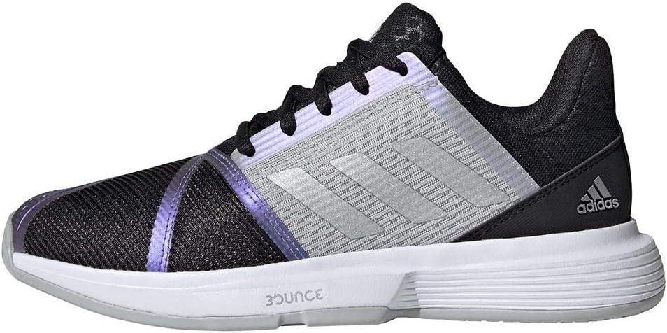 image:imageAdidas Mens Solematch BounceTennis ShoeBlackSilver MetallicGrey