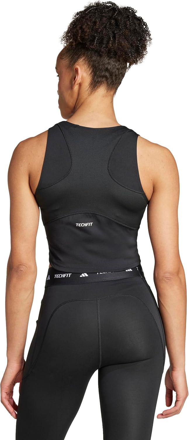 image:imageAdidas Womens Techfit Cropped Training Tank TopBlack