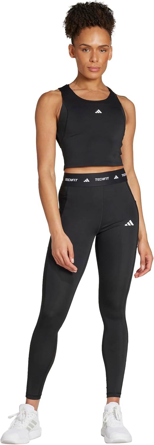 image:imageAdidas Womens Techfit Cropped Training Tank TopBlack