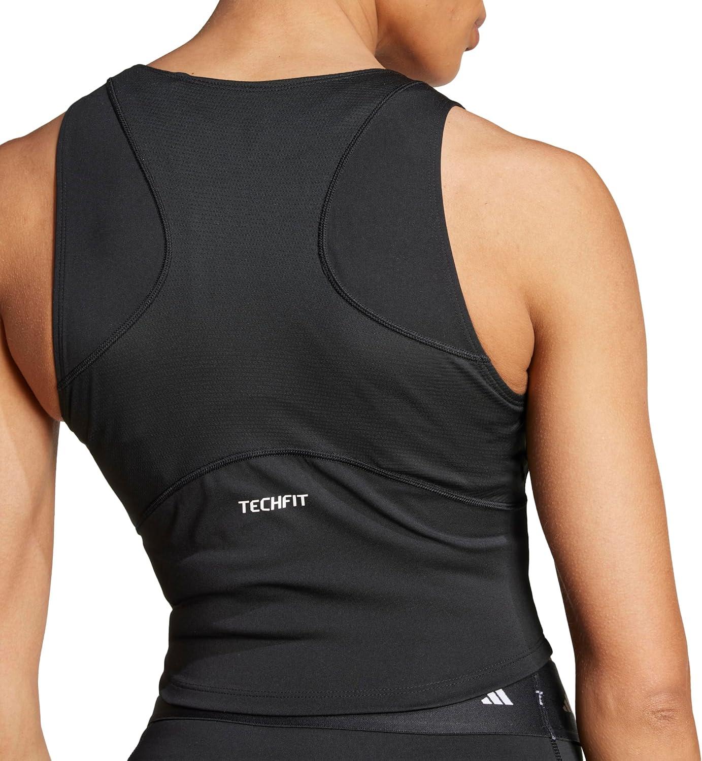 image:imageAdidas Womens Techfit Cropped Training Tank TopBlack