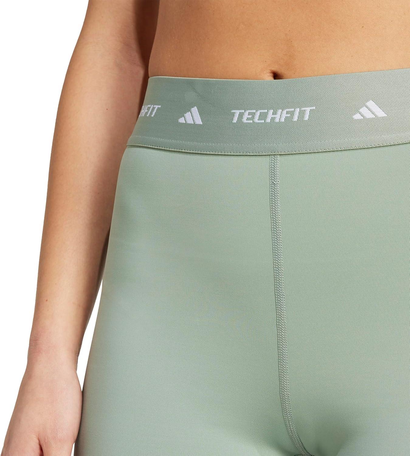 image:imageAdidas Womens Techfit Training Short LeggingsSilver Green