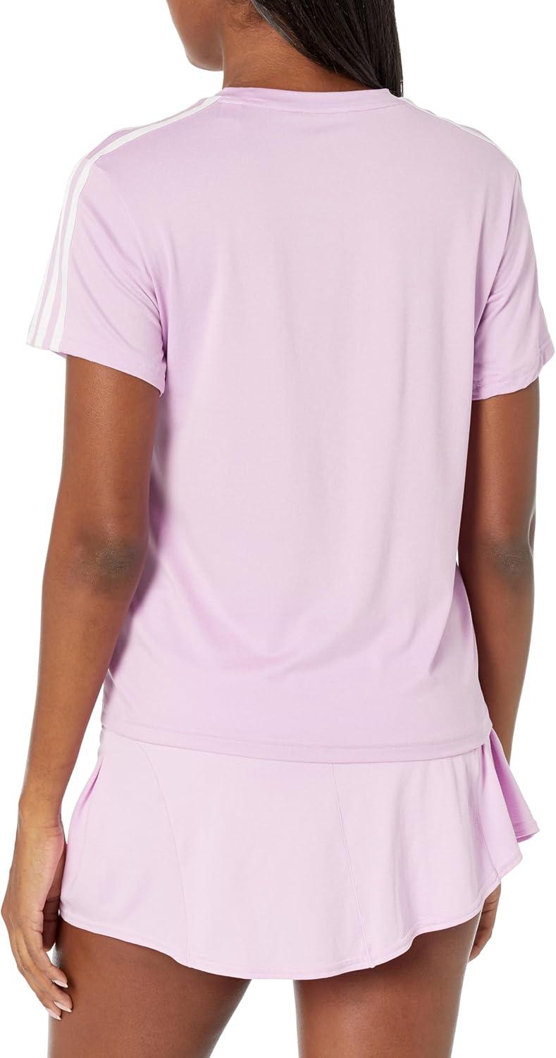 image:imageAdidas Womens Train Essentials 3Stripes TShirtBliss LilacWhite
