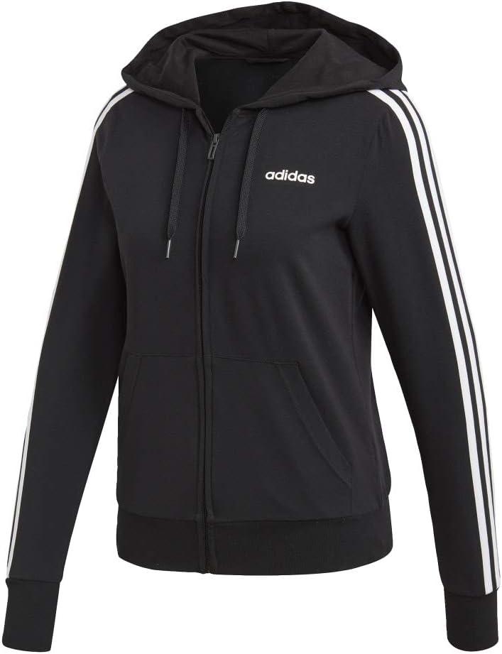 image:imageadidas Essentials 3Stripes Hoodie WomensBlackCore White