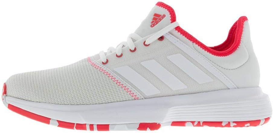 image:imageadidas Gamecourt Tennis ShoeWhiteWhiteShock Red