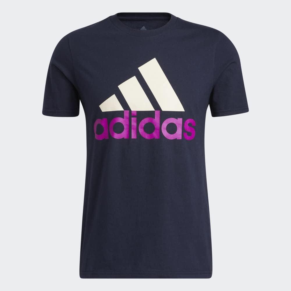 image:imageadidas Mens Basic Badge Of Sport TShirtLegend LinkWonder WhiteSonic Fuchsia