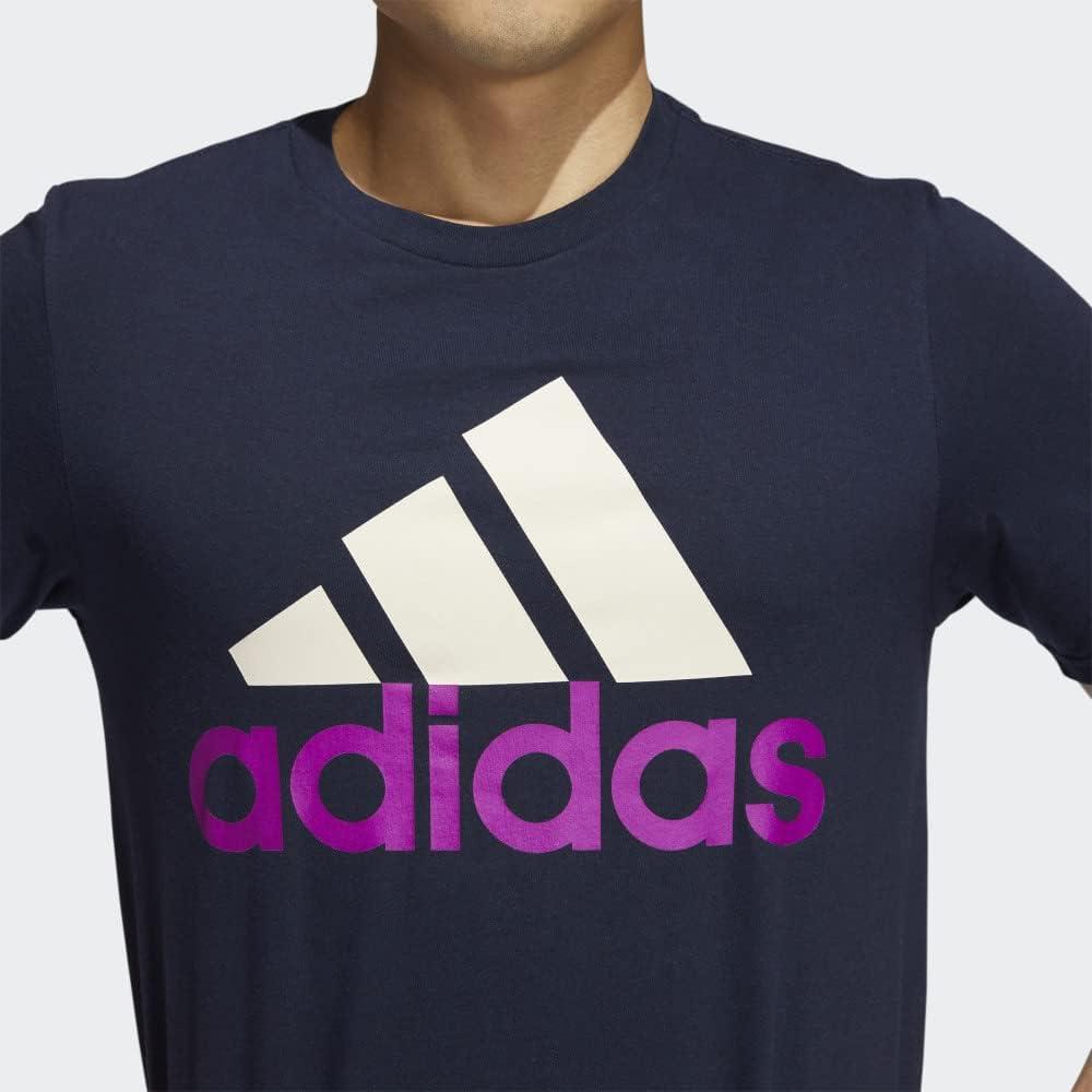 image:imageadidas Mens Basic Badge Of Sport TShirtLegend LinkWonder WhiteSonic Fuchsia