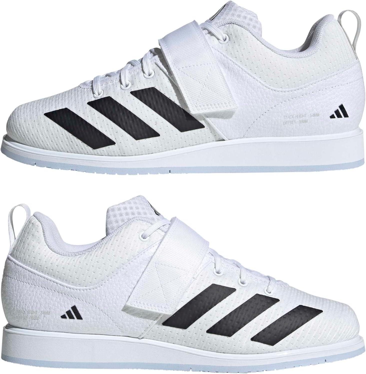 image:imageadidas Unisex Adult Powerlift 5 Weightlifting ShoesWhiteBlackCrystal Sky