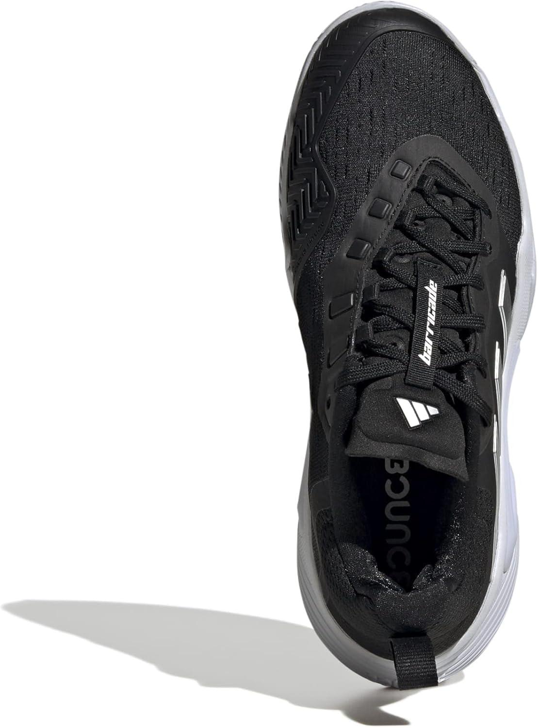 image:imageadidas Womens Barricade Tennis ShoesCore BlackSilver MetallicWhite