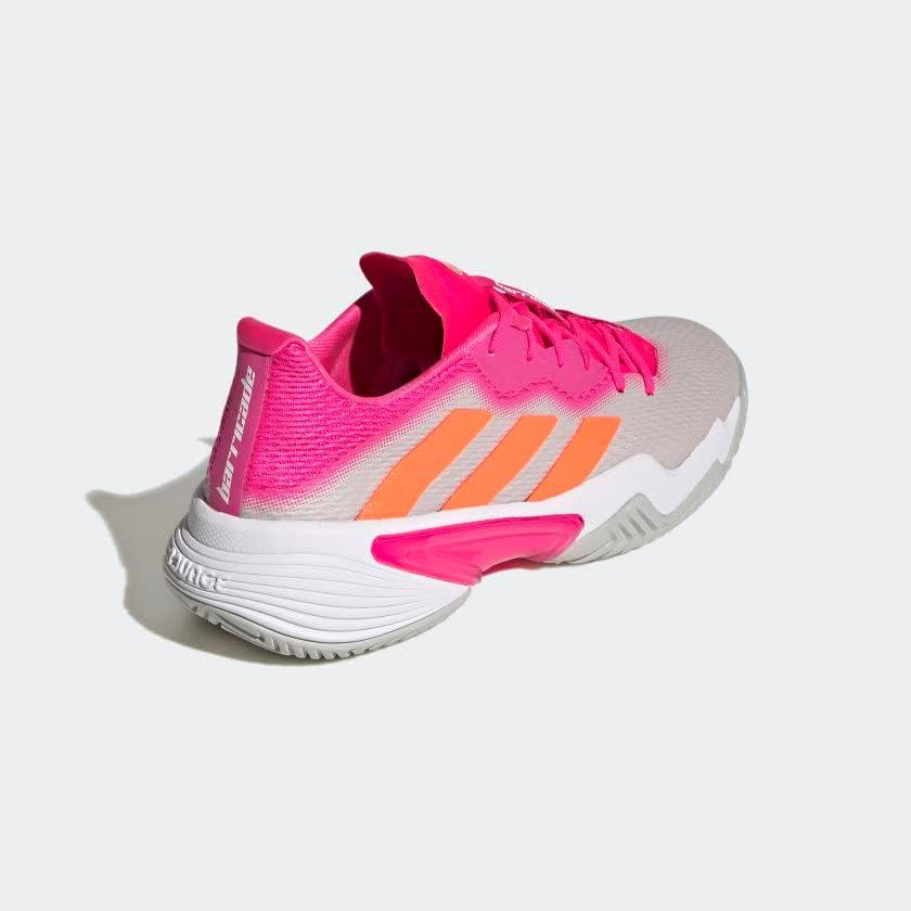 image:imageadidas Womens Barricade Tennis ShoesGrey TwoSolar OrangeTeam Shock Pin