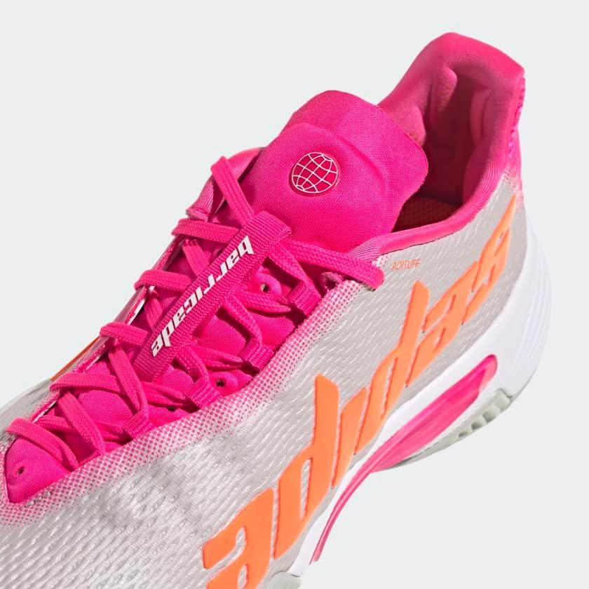 image:imageadidas Womens Barricade Tennis ShoesGrey TwoSolar OrangeTeam Shock Pin