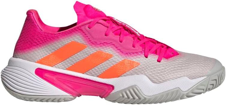 image:imageadidas Womens Barricade Tennis ShoesGrey TwoSolar OrangeTeam Shock Pin