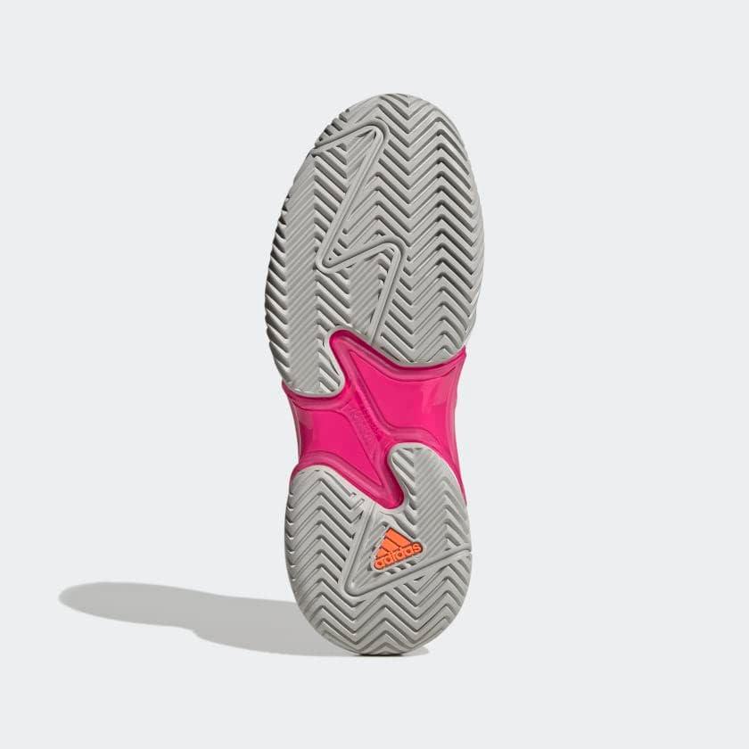 image:imageadidas Womens Barricade Tennis ShoesGrey TwoSolar OrangeTeam Shock Pin