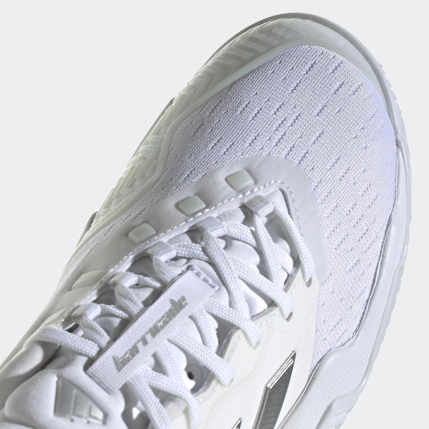 image:imageadidas Womens Barricade Tennis ShoesWhiteSilver MetallicGrey One