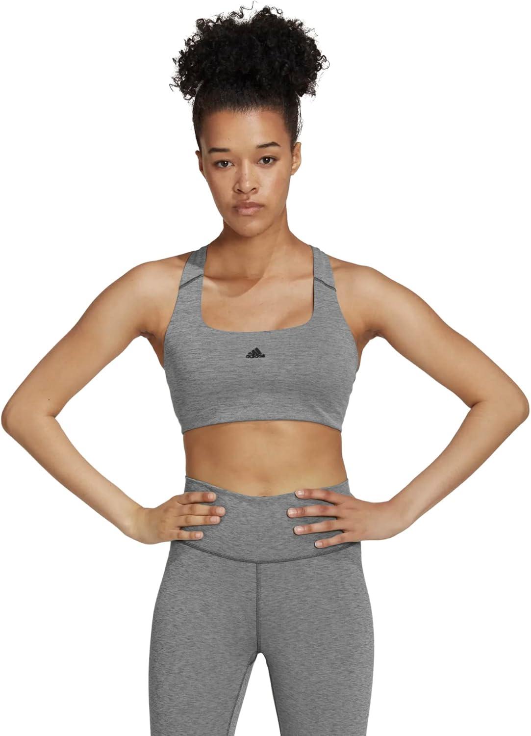 image:imageadidas Womens Plus Size Powerimpact Training Medium Support Bra Color OptionsDark Grey HeatherBlack