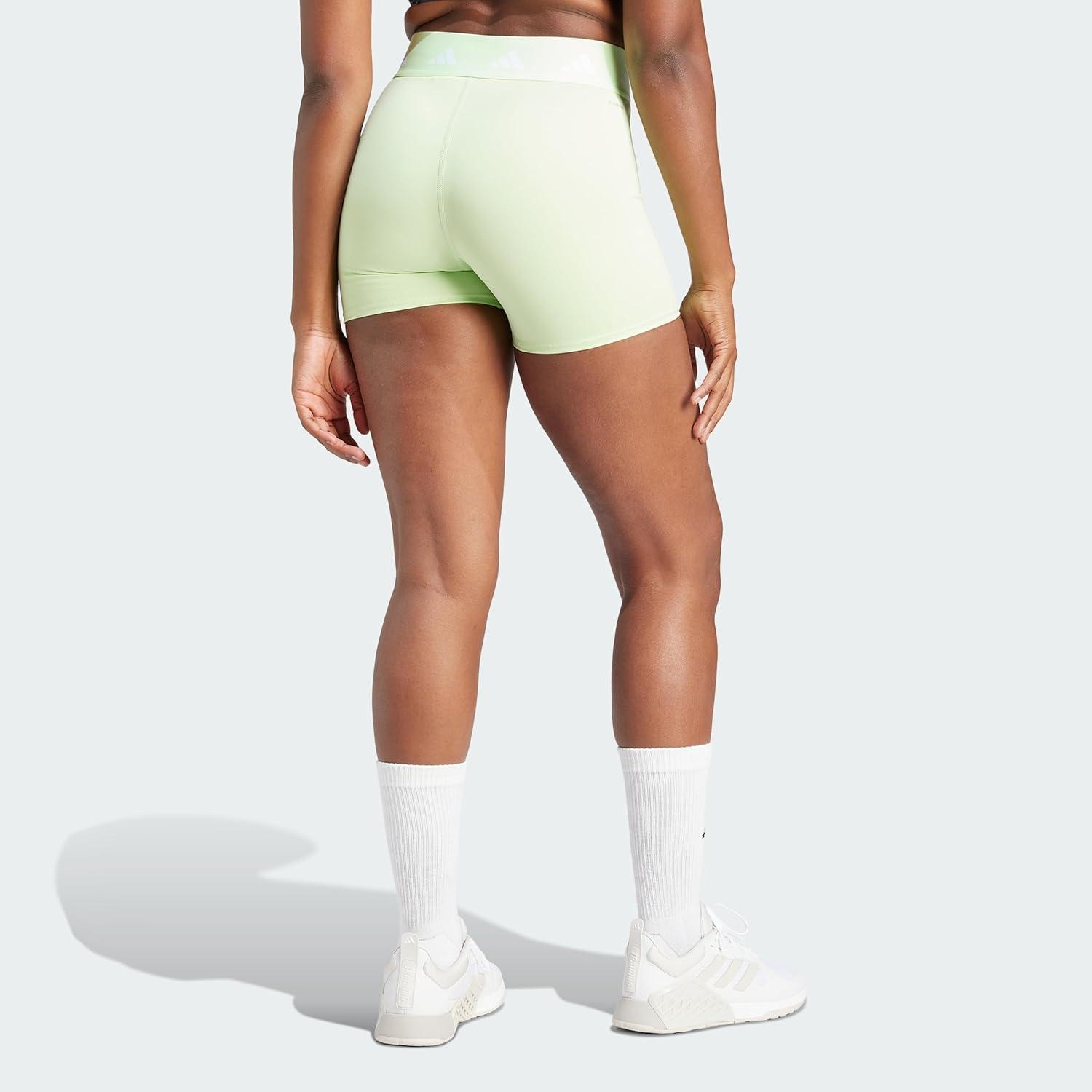 image:imageadidas Womens Techfit Short LeggingsSemi Green Spark