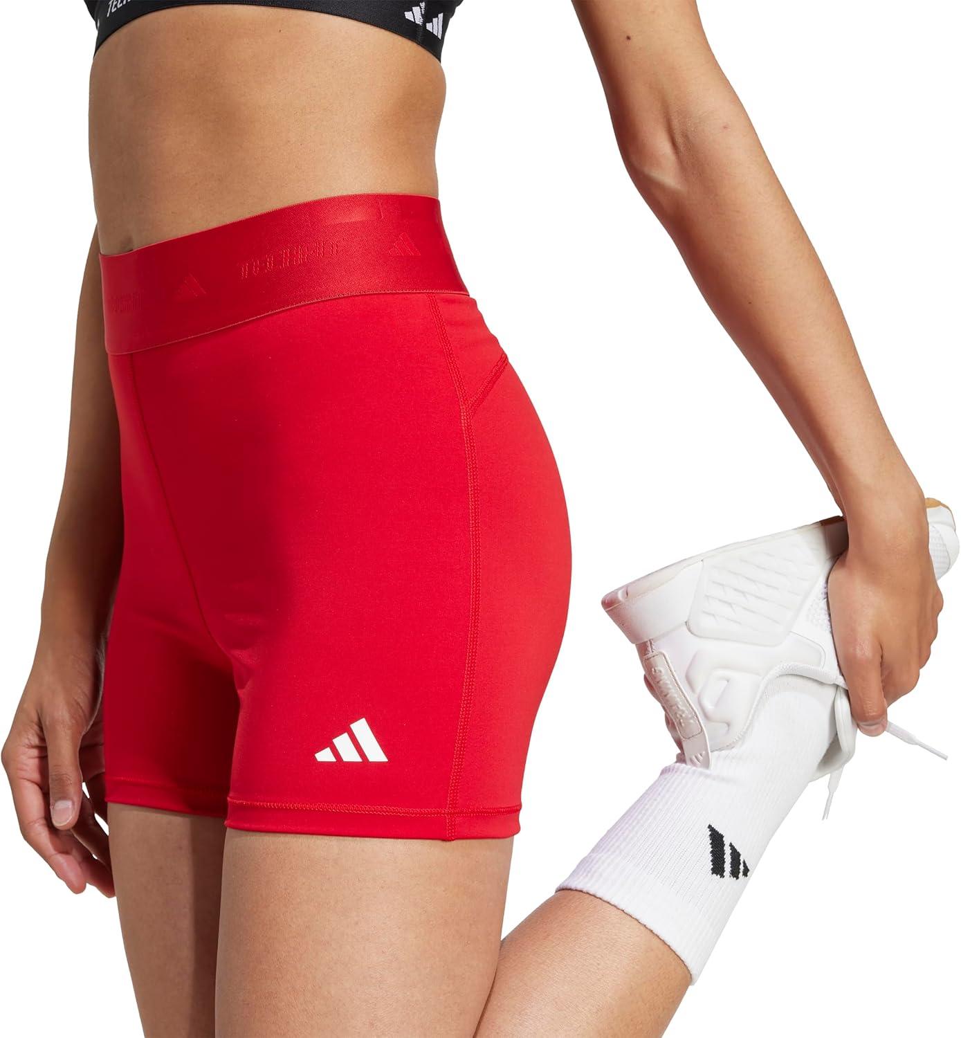 image:imageadidas Womens Techfit Short LeggingsTeam Power Red