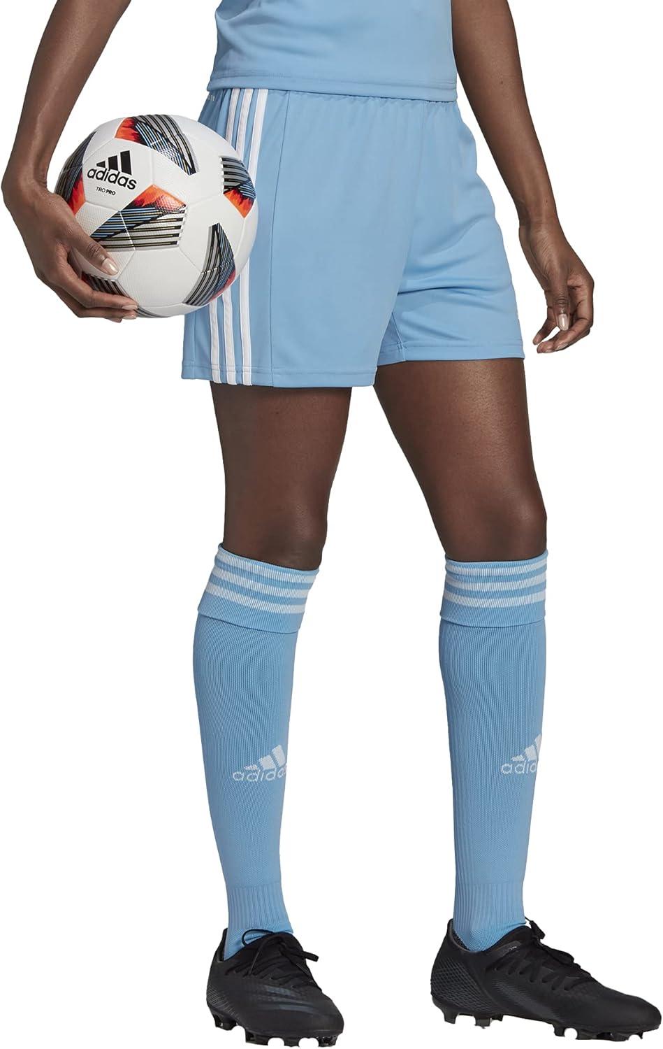 image:imageadidas Womens Tiro 21 Sweat ShortsTeam Light BlueWhite Full Stripes