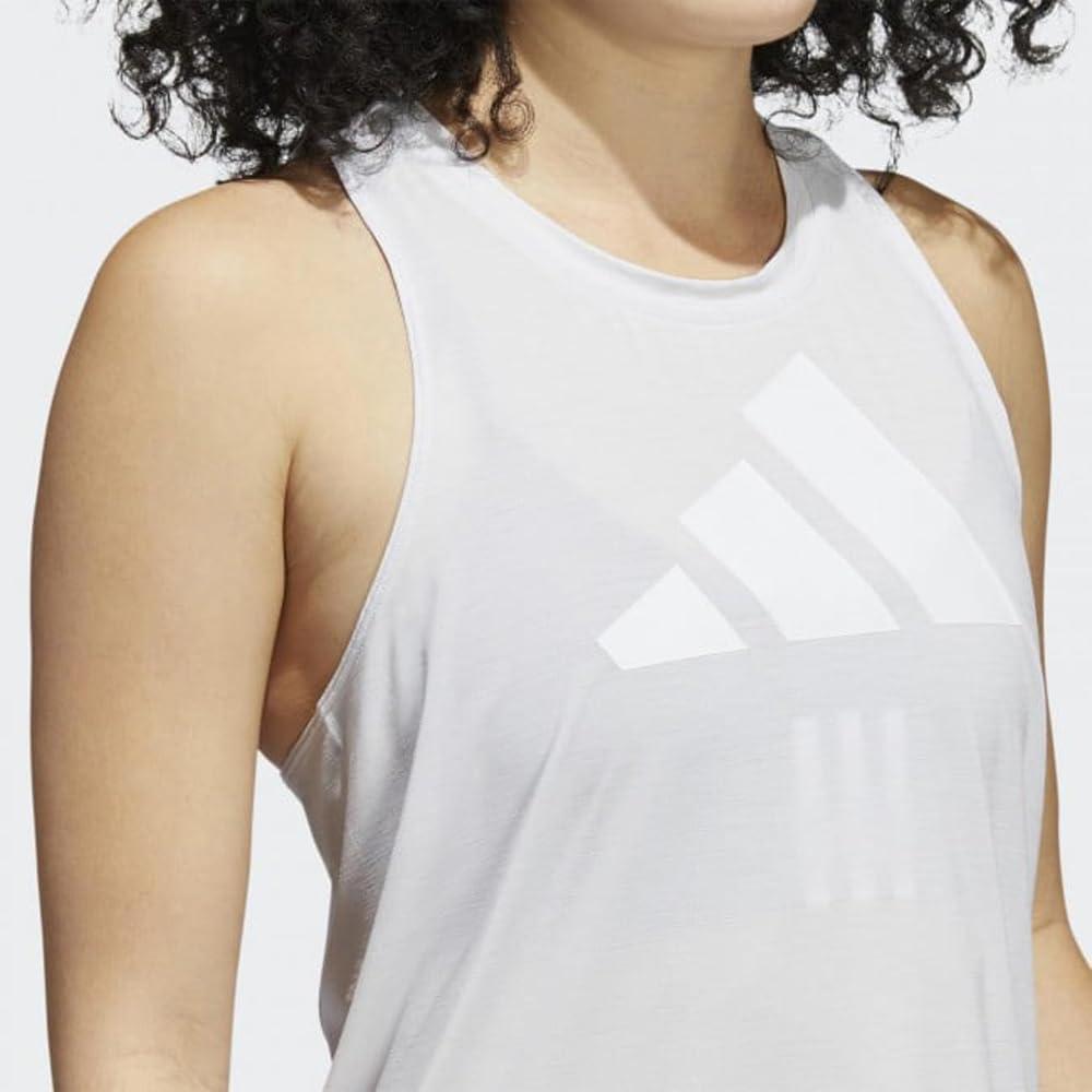 image:imageadidas Womens Training 3Stripes Logo Tank Top Dash GreyWhiteDash GreyWhite