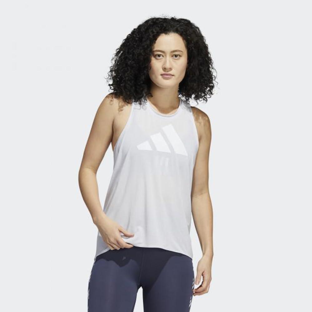 image:imageadidas Womens Training 3Stripes Logo Tank Top Dash GreyWhiteDash GreyWhite