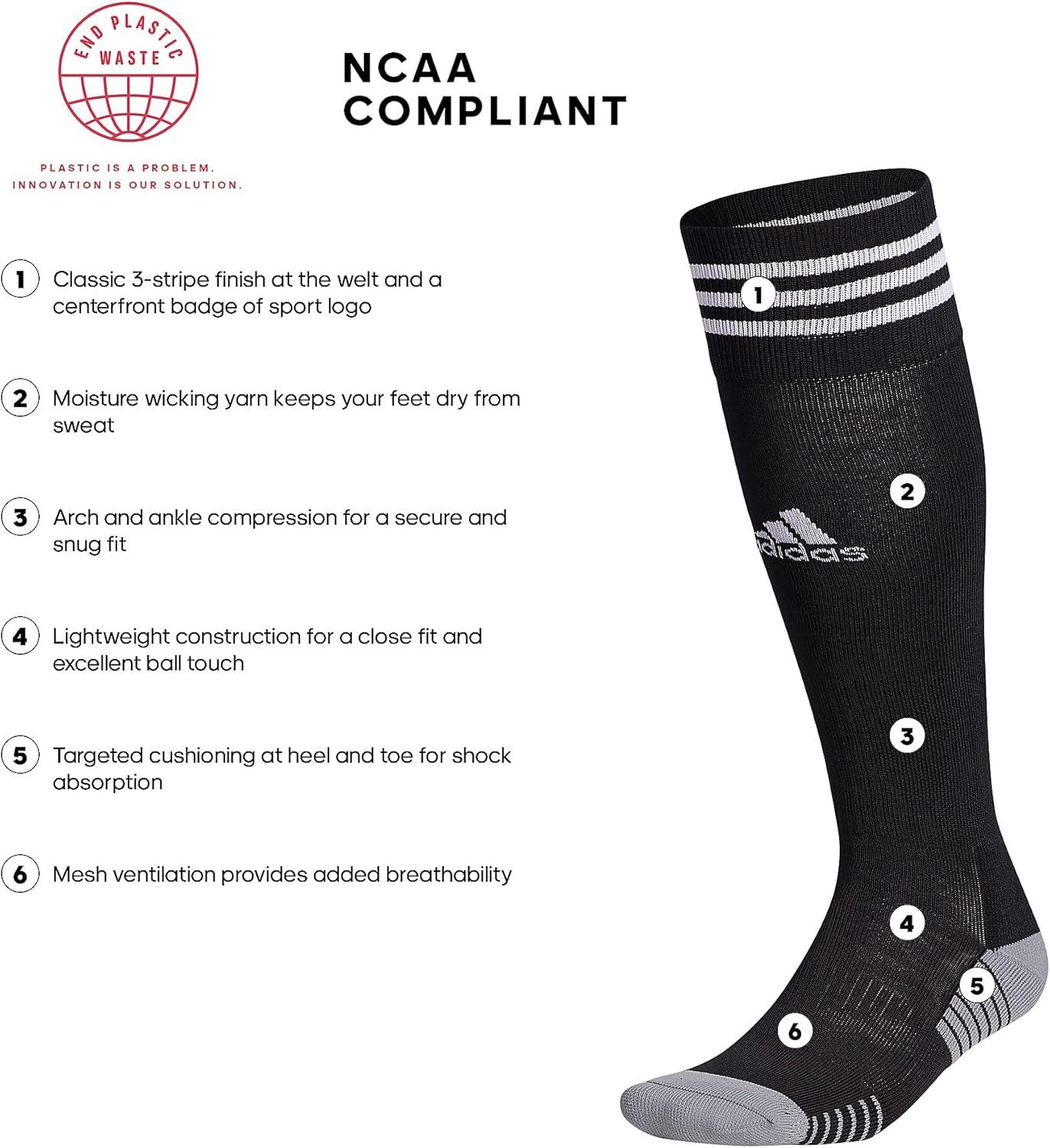 image:imageadidas unisexadult Copa Zone Cushion 4 Soccer Socks 1pairBlackWhite
