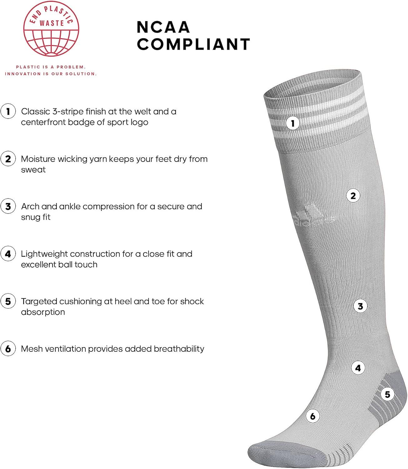 image:imageadidas unisexadult Copa Zone Cushion 4 Soccer Socks 1pairGreyTeam Light GreyWhite