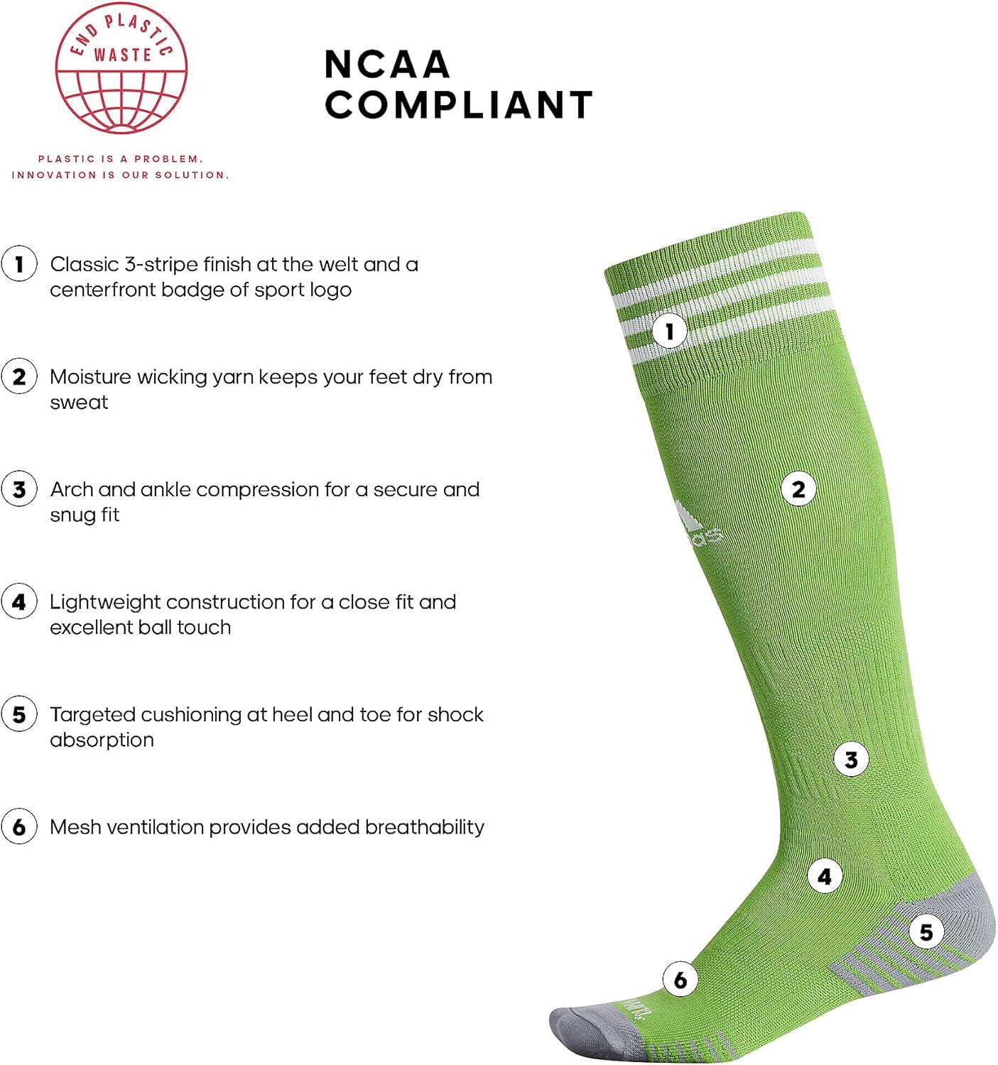 image:imageadidas unisexadult Copa Zone Cushion 4 Soccer Socks 1pairRave GreenWhite