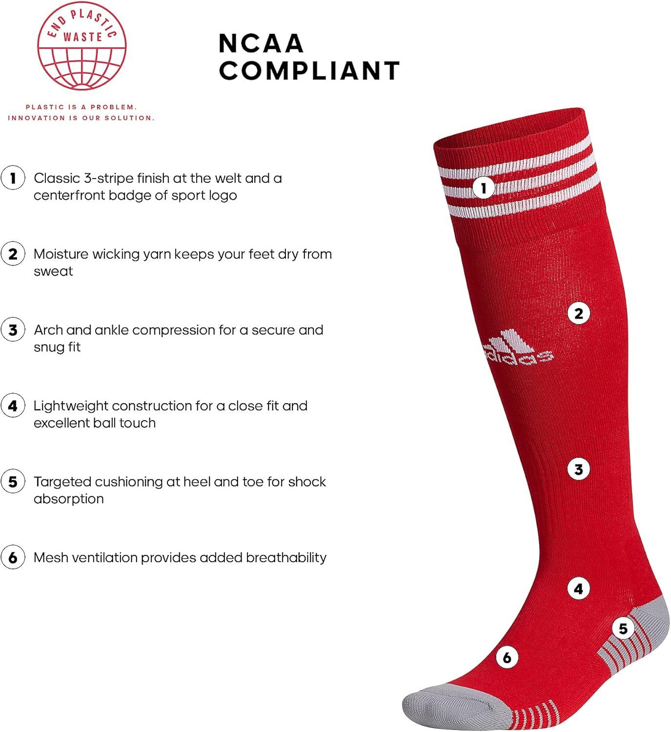 image:imageadidas unisexadult Copa Zone Cushion 4 Soccer Socks 1pairTeam Power RedWhite