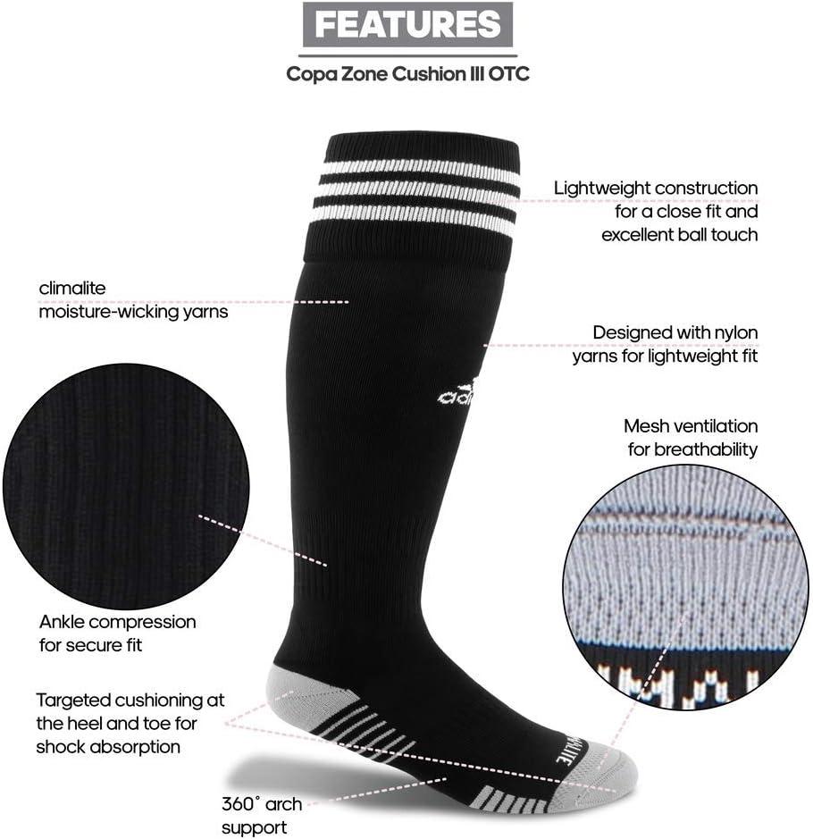 image:imageadidas unisexadult Copa Zone Cushion 4 Soccer Socks 1pairWhiteTeam Navy Blue