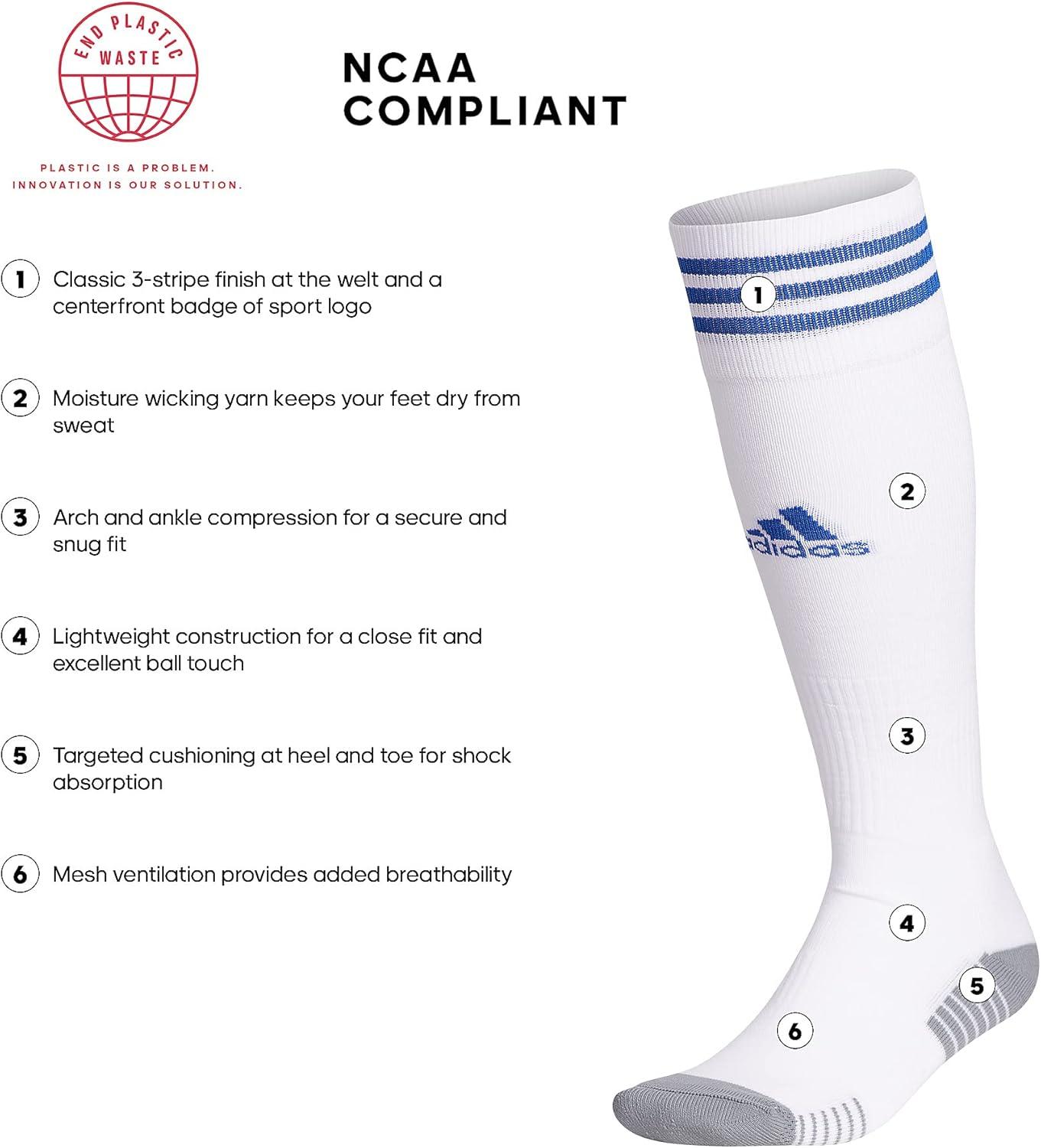 image:imageadidas unisexadult Copa Zone Cushion 4 Soccer Socks 1pairWhiteTeam Royal Blue