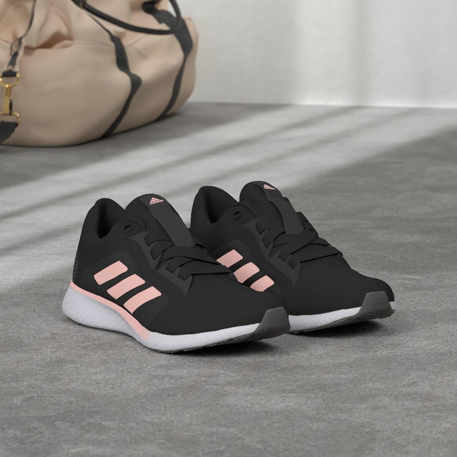 image:imageadidas womens Edge Lux 4 Running ShoeBlackGlory PinkWhite