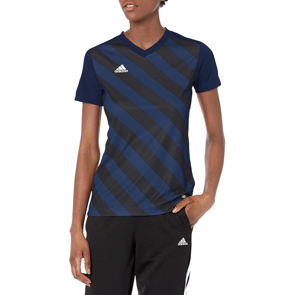 image:imageAdidas Womens Entrada 22 Graphic JerseyTeam Navy BlueBlack