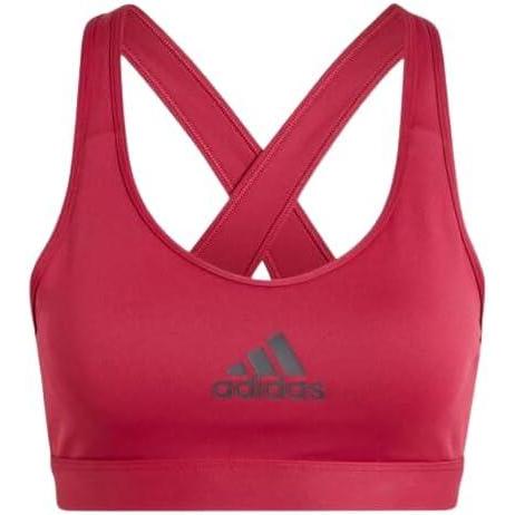 image:imageAdidas Womens Powerreact Training Medium Support BraLegacy BurgundyBlack