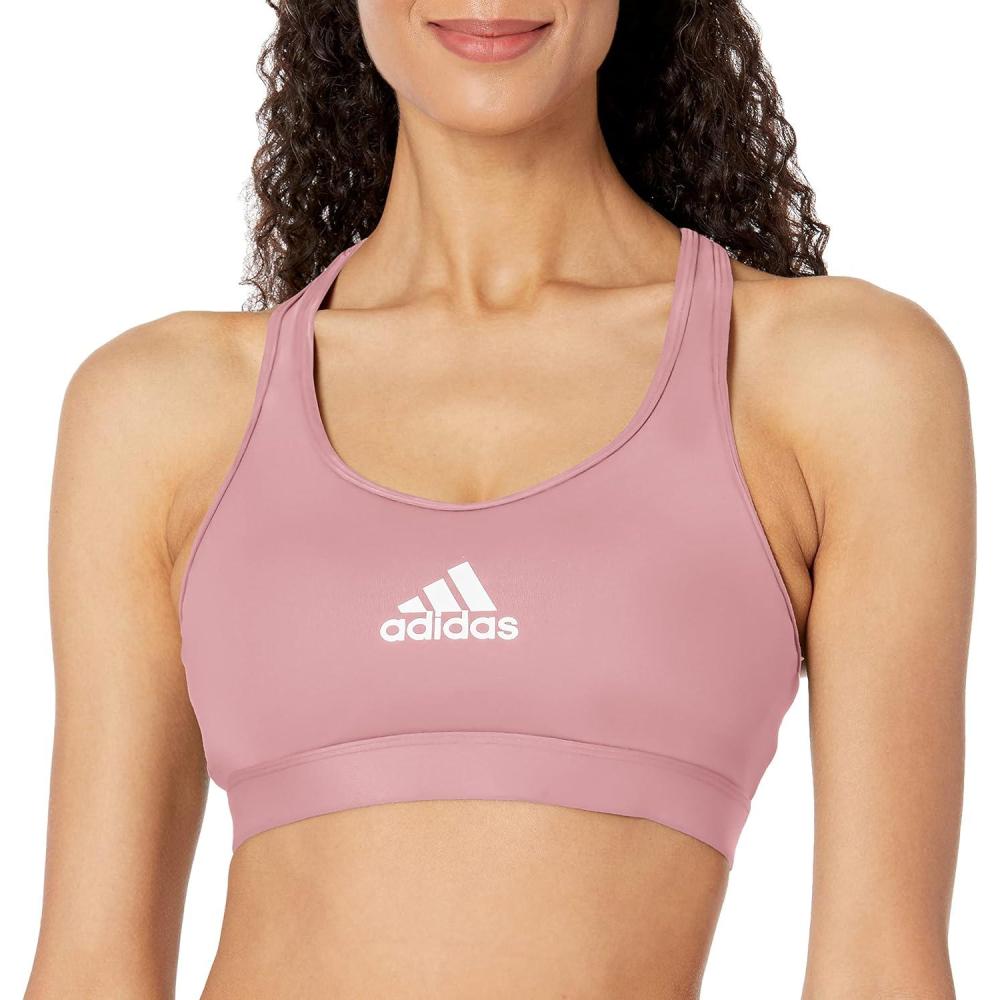 image:imageAdidas Womens Powerreact Training Medium Support BraMagic MauveWhite