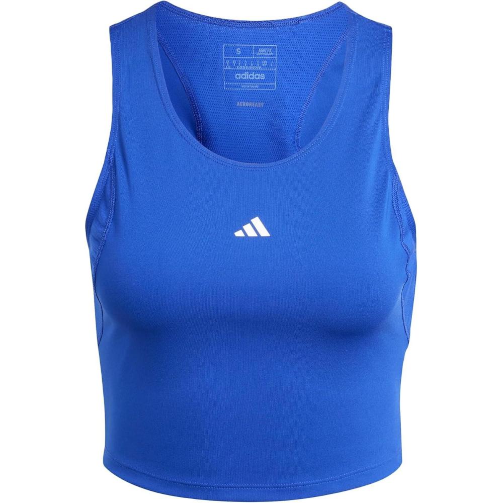 image:imageAdidas Womens Techfit Cropped Training Tank TopSemi Lucid Blue