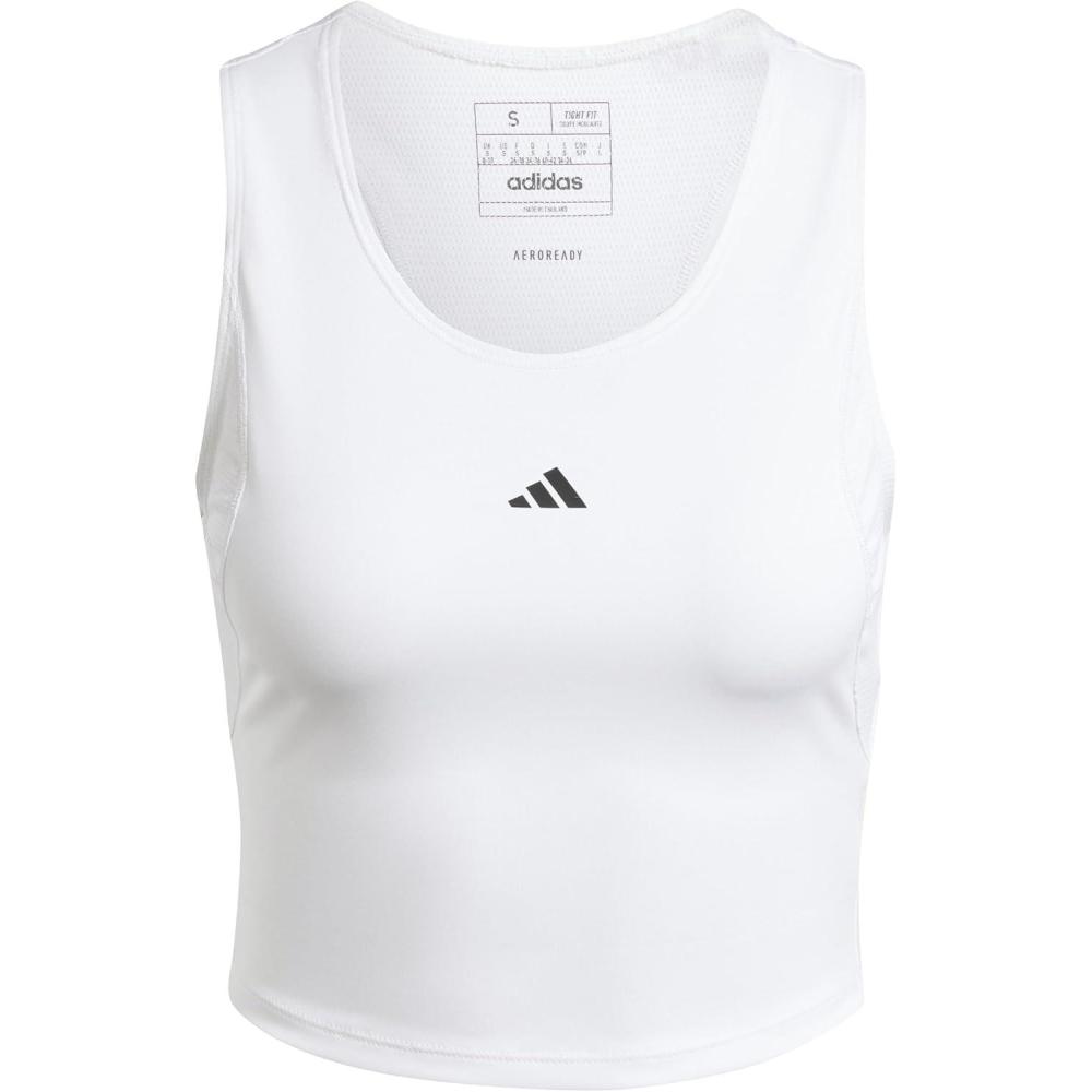 image:imageAdidas Womens Techfit Cropped Training Tank TopWhite