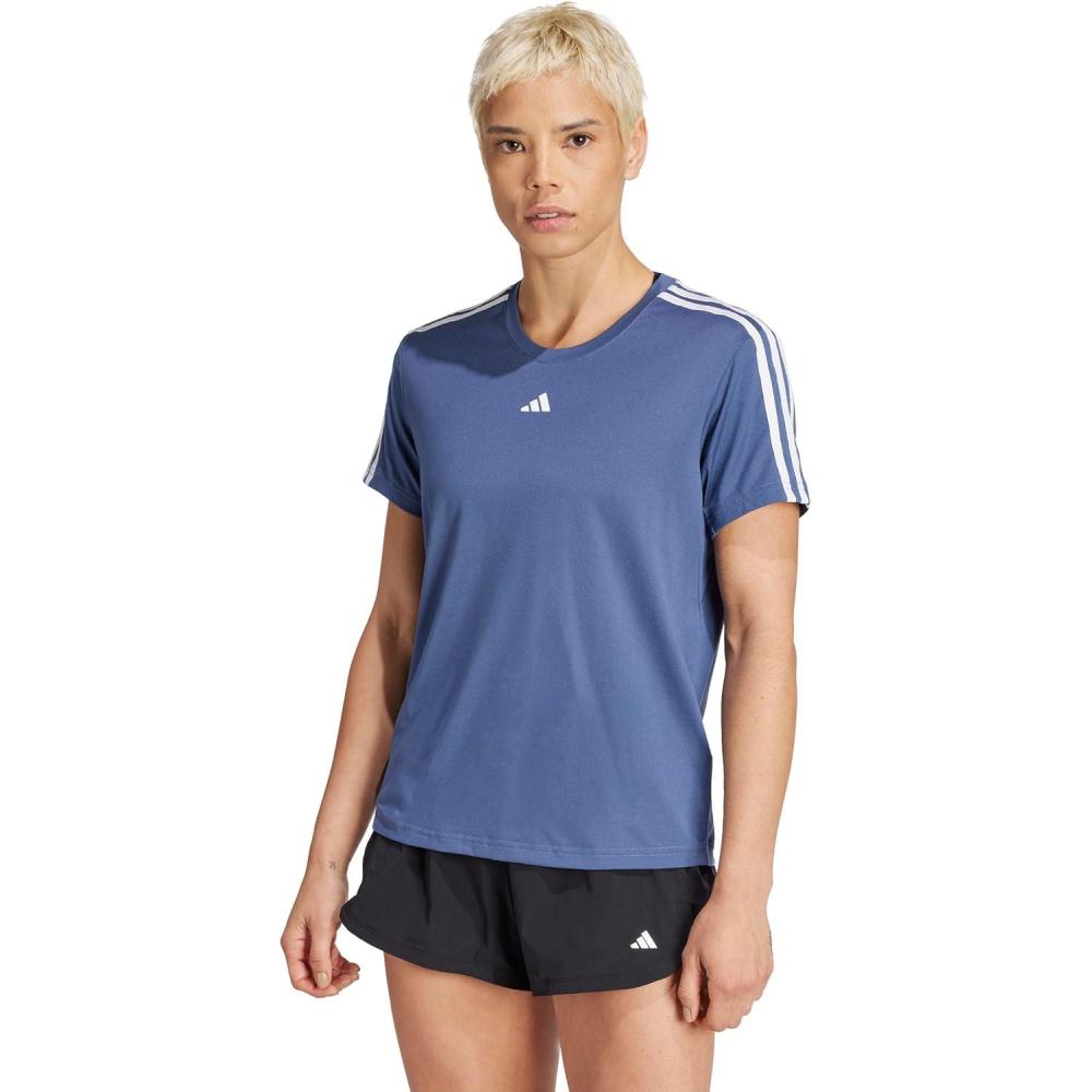 image:imageAdidas Womens Train Essentials 3Stripes TShirtPreloved InkWhite