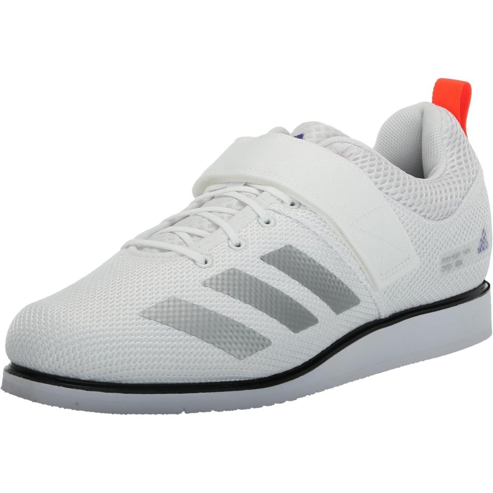 image:imageadidas Unisex Adult Powerlift 5 Weightlifting ShoesWhiteSilver MetallicBlack