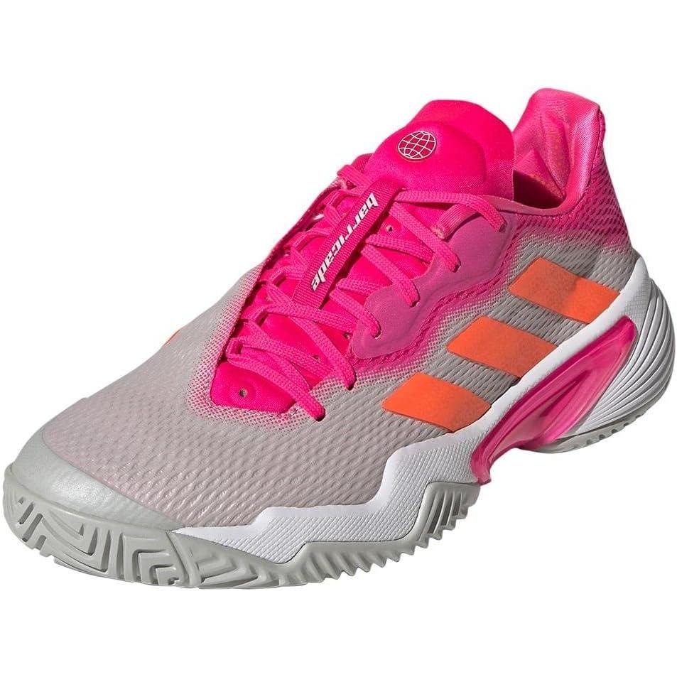 image:imageadidas Womens Barricade Tennis ShoesGrey TwoSolar OrangeTeam Shock Pin