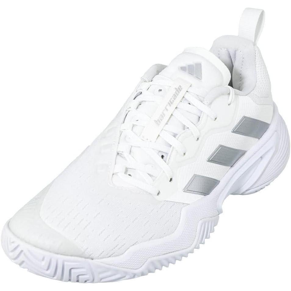 image:imageadidas Womens Barricade Tennis ShoesWhiteSilver MetallicGrey One