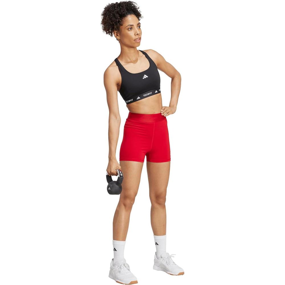 image:imageadidas Womens Techfit Short LeggingsTeam Power Red