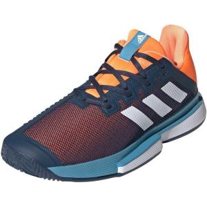 Adidas Mens Solematch BounceTennis Shoe(Crew Navy/White/Screaming Orange)