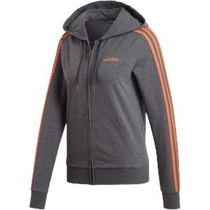adidas Essentials 3-Stripes Hoodie Women’s(Dark Grey Heather/Semi Coral)