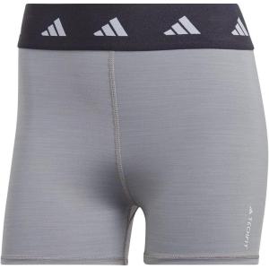 adidas Womens Techfit Short Leggings(Medium Grey Heather/Carbon)