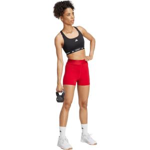 adidas Womens Techfit Short Leggings(Team Power Red)
