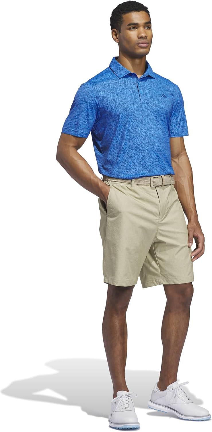 image:imageadidas Mens Ultimate365 Feather Print Polo ShirtDusky Petrol Lucid Ray Blue