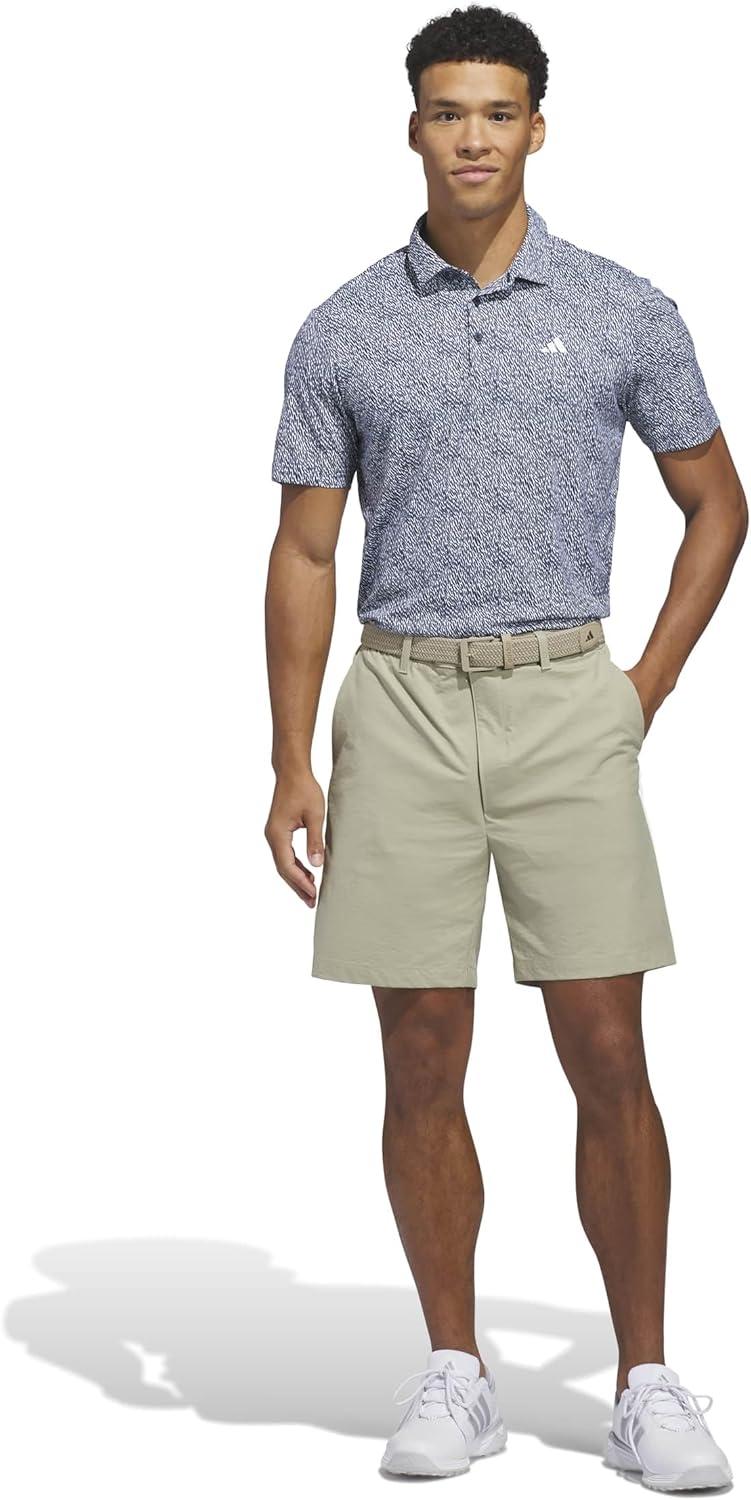 image:imageadidas Mens Ultimate365 Feather Print Polo ShirtWhite Collegiate Navy
